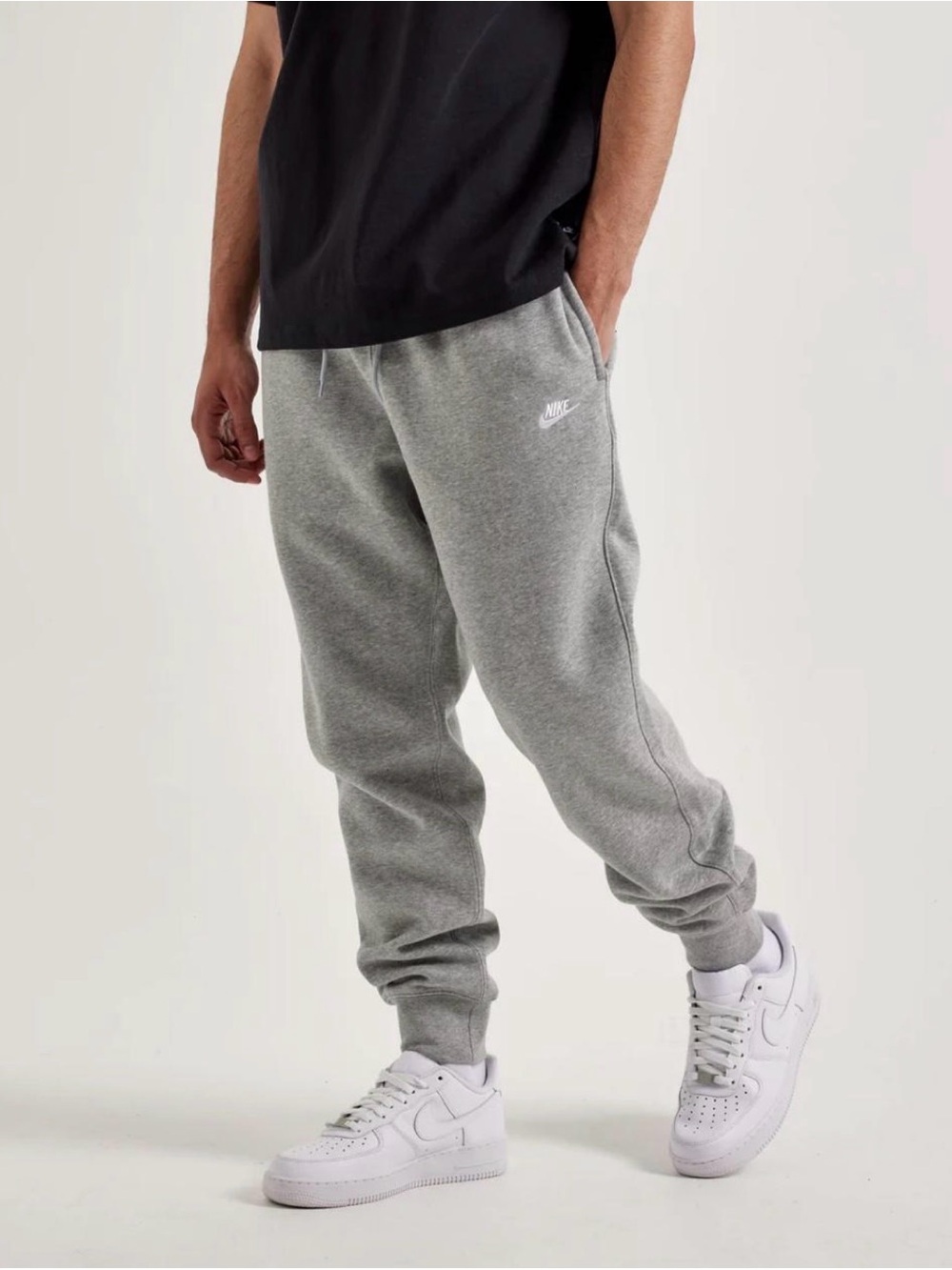 Nike Men’s Sportswear Club Fleece Grey Joggers Sweatpants Size XXL Standard Fit